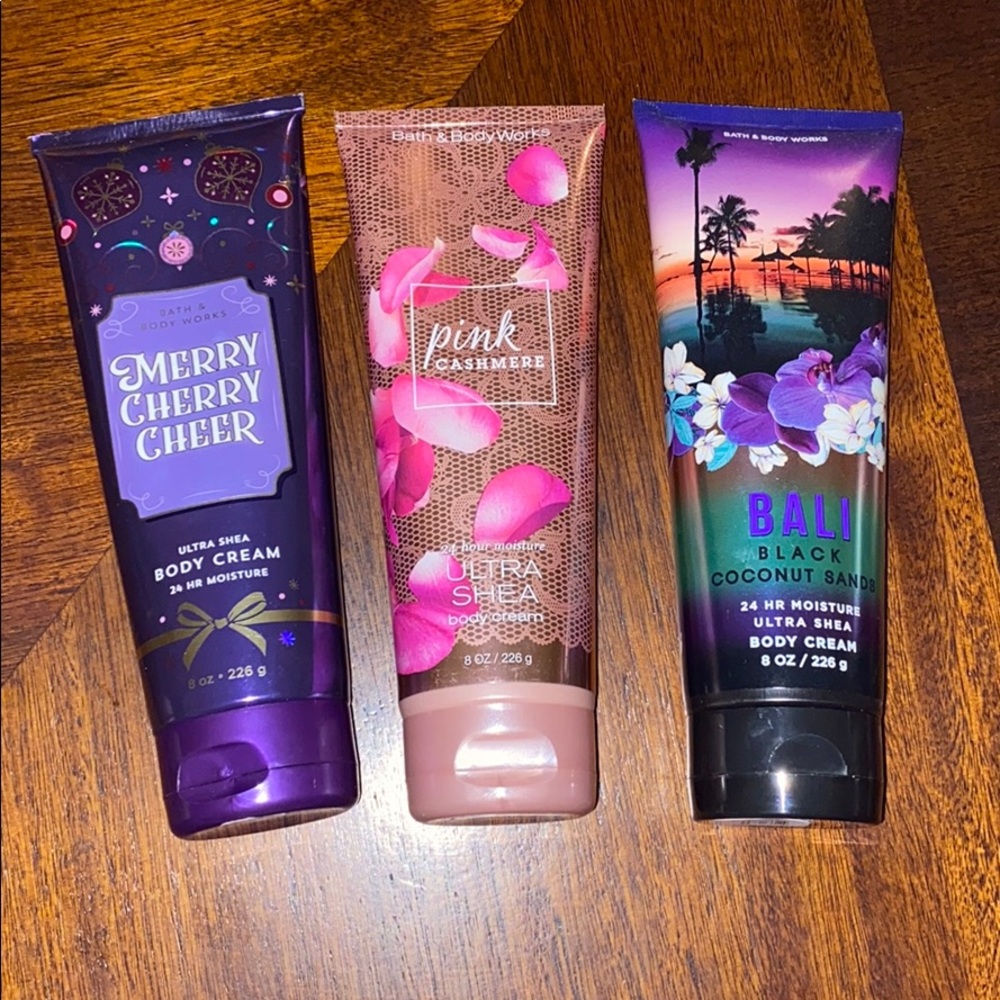 3 Bath and Body works full sized lotion bottles.